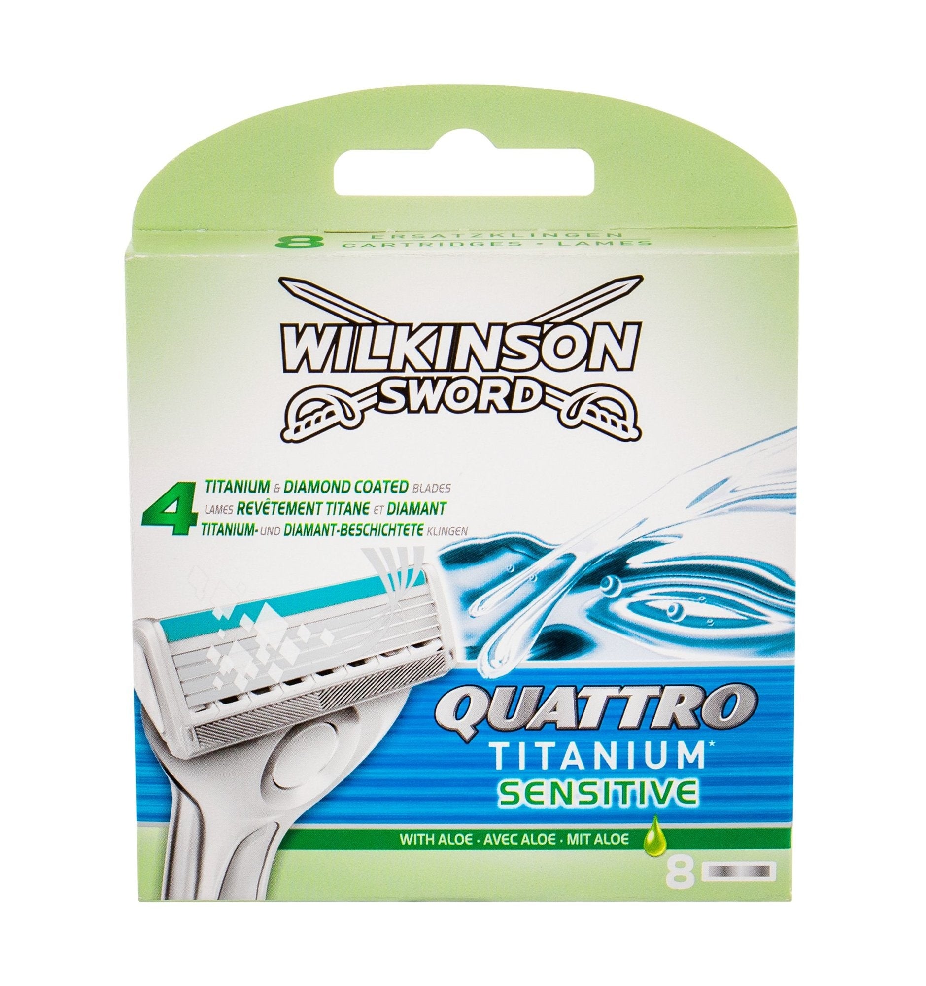 Wilkinson Sword Quattro Titanium Sensitive - 4 Scheermesjes