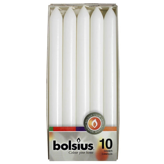 Bolsius Kaarsen Wit 10 Stuks